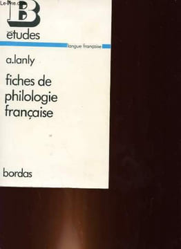 FICHES DE PHILOLOGIE FRANCAISE. A . LANTY