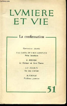 N° 51 - LA CONFIRMATION. LUMIERE ET VIE