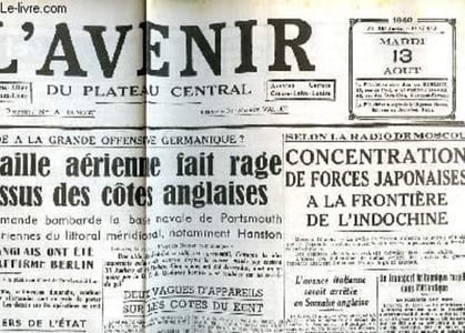 L'AVENIR DU PLATEAU CENTRAL 45° ANNEE - N° 17.413 + LA DEPECHE, JOURNAL DE DEMOCRATIE 72° ANNEE - N° 25270