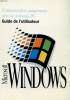 GUIDE DE L'UTILISATEUR - MICROSOFT WINDOWS, SYSTEME D'EXPLOITATION VERSION 3.1. COLLECTIF