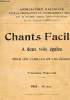 CHANTS FACILES, A DEUX VOIX EGALES POUR LES FAMILLES ET LES ECOLES (TROISIEME FASCICULE). COLLECTIF