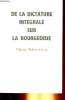 DE LA DICTATURE INTEGRALE SUR LA BOURGEOISIE. TCHANG TCHOUEN-KIAO