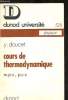 Cours de thermodynamique M.P.2, P.C.2. Doucte Y.