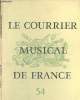 Le courrier musical de France N°54. Mari, Lyon, Louvet
