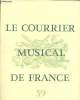 Le courrier musical de France N°39. Torrens, Chamfray, Louvet....