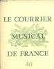 Le courrier musical de France N°40. Mari, Chaynes, Louvet