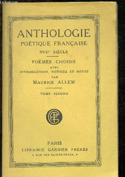 Anthologie poétique française XVIIe siècle - Poèmes choisis avec introduction, notices et notes par Maurice Allem - Tome II. Allem Maurice