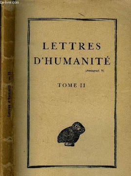 Lettres d'humanité - Tome II. Association Guillaume Budé