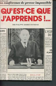 Qu'est-ce que j'apprends ! ... - sa conférence de presse impossible