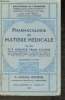"Pharmacologie et matière médiacle (Collection ""Bibliothèque de l'infirmière"")". Mercier Fernand, Clogne René