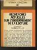 "Recherches actuelles sur l'enseignement de la lecture (Collection ""Actualié Pédagogique"")". Bentolila Alain