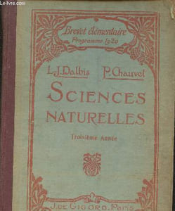 Sciences naturelles du Brevet élémentaire et des écoles primaires supérieures (Programme de 1920) Troisième Année