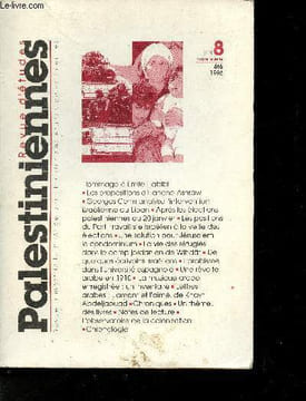 Revue d'études palestiniennes n°8 été 1996-Sommaire: Hommage à Emile Habibi, Les propositions d'Hanana Ashrawi, Georges Corm anayse l'intervention ...