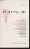 Philosophie- N°36- Sommaire: Schelling: De la valeur et de la portée des sociétés bibliques- Philippe Grosos: Charles Péguy et l'esprit de système: la ...