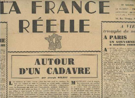 La France Réelle- n°165-15 mars 1938. Collectif, Delest Joseph
