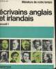 "Pochette/ Ecrivains anglais et irlandais- Recueil 1 (Collection ""Littérature de notre temps"")". Cassen Bernard (sous la direction de)