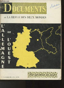 Les Documents de la Revue des deux mondes n°19 Décembre 1961- L'Allemagne de l'Ouest- Sommaire: l'Allemagne de l'Ouest, naissance de la République fédérale, la puissance industrielle, la politique monétaire et financière, le problème des réfugiés.