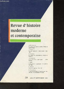 La revue d'histoire moderne et contemporaine- n°39- Juillet-Septembre 1992- Sommaire: Un projet de galerie royale à l'âge du gallicanisme par J.-M. Chatelain- Fils de mémoire: Jean Conan, 1765-1834 par J. Cornette- Du sacre du philosophe au sacre du milit