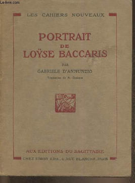 Portrait de Loÿse Baccaris (Les cahiers nouveaux) - Exemplaire n°504/750 sur vélin de Rives.. D'annunzio Gabriele