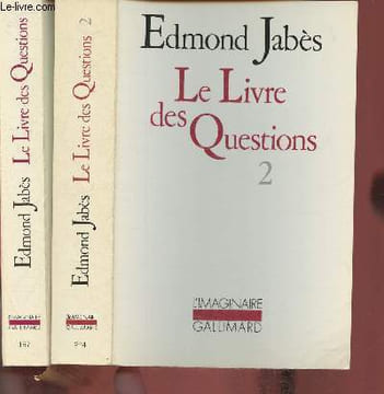 "Le livre des question Tomes I: Le livre de Yukel, Le retour au livre et II:Yaël, Elya, Aely El ou le dernier livre (Collection ""l'imaginaire"")". ...