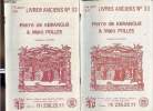 Catalogues Les Chevau-legers n°32 et 33 (2 volumes) / livres anciens. De Kerangué Pierre, Pollès Malo