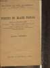 Pensées de Blaise Pascal- Edition paléographique des manuscrits originaux à la Bibliothèque nationale enrichie des nombreuses leçons inédites et ...