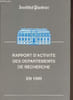 Rapport d'activit&eacute; des d&eacute;partements de recherche en 1989. Collectif