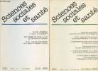 Sciences sociales et santé n°2, 3-4 (2 volumes) Vol. VI- Juin-Novembre 1988-Sommaires: Maladies héréditaires et respect de la personne- Suivi médical ...