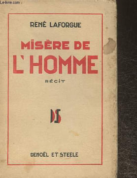 Misère de l'homme - récit. Laforgue René