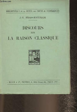 Discours sur la raison classique. Fidao-Justiniani J. E.