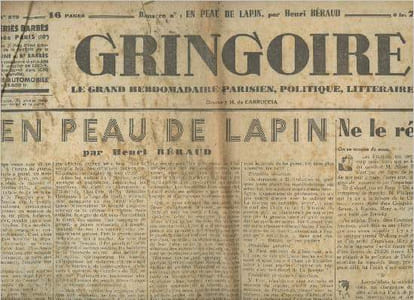 Gringoire n°279,7e année- Vendredi 9 Mars 1934-Sommaire: En peau de lapn par Henri Beraud- Ne le répétez pas- La rocque, chef des Croix de feu par Raymond Recouly- Grève générale par Pierre Devaux- Carbonari 1934- etc.