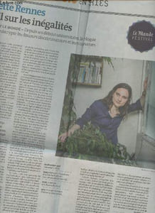 Extrait du Monde du Vendredi 1er aout 2014- L'été en série-Sommaire: Juliette Rennes: l'oeil sur les inégalités par Jules Clarini- Janvier 2005: L'effroi de Marc Perelman devant le passé de son père-Le Monde réclame l'arrêt du Tour de France-Fou rire géan