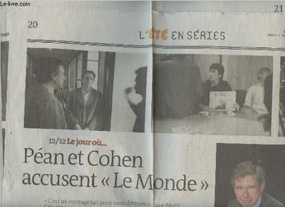 "Extrait du journal ""Le Monde""- L'été en série du Dimanche-Lundi 3-4 aout 2014-Sommaire: Péan et Cohen accusent ""Le monde""- 4 novembre 1971: Serge Rezvani dénonce le régime du chah d'Iran- Des singuliers troubles de la personalité- etc."