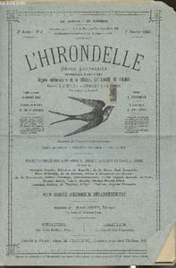 L'hirondelle, revue littéraire n°6,2e année- 7 Février 1885