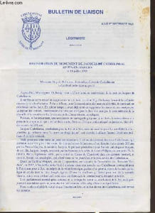 Bulletin de liaison Légitimiste n° d'aout et septembre 1993
