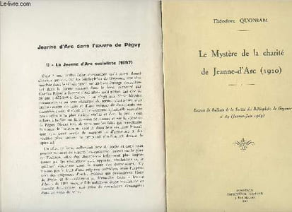 Le mystère de la Charité de Jeanne-d'Arc (1910) - extrait du bulletin de la société des bibliophiles de Guyenne n°89 (Janvier-Juin 1969+ Jeanne D'Arc dans l'oeuvre de Péguy (extrait)