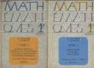 Collection de mathématiques classe de 1e C Tomes I et II (2 volumes). Couturier Marcelle, Mordelet Camille