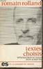 Textes politiques, sociaux, philosophiques choisis. Rolland Romain