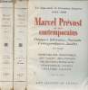 Marcel Prévost et ses contemporains Tomes I et II (2 volumes)- Critiques littéraires, portraits, correspondances, inédits. Jaloux Ed., Valéry Paul, ...