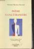 Poème à une étrangère- Poema a una extranjera. Mamani Macedo Porfirio