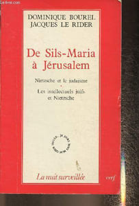 De Sils-Maria à Jérusalem- Nietzche et le judaïsme- Les intellectuels juifs et Nietzche