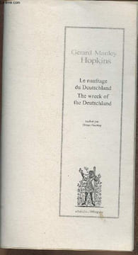 Le Naufrage du Deutschland/The wreck of the Deutschland- Avec une lettre à Robert Bridges. Manley Hopkins Gerard