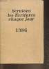 Scrutons les Ecritures chaque jour 1986. Collectif