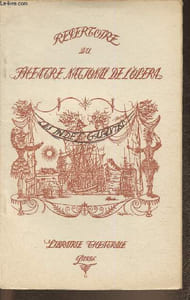 Répertoire du théâtre national de l'opéra- Les indes galantes- Opéra en 4 entrées et un prologue
