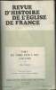 Revue d'Histoire de l'Eglise de France- Table des tomes XXVII à LXVI (1941-1980). Rochais Henri