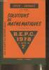 Solutions de mathématiques B.E.P.C. 1978 et entrée en 2e. Louquet Pierre