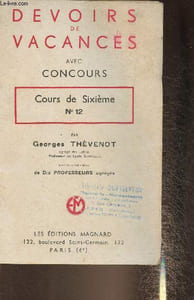 Devoirs de vacances avec concours - cours de 6e n°12
