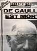 Fraternité Matin, 10 novembre 1970 : Edition spéciale : De Gaulle est mort. Témoignage du président Houphouet, par Félix Houphouet-Boigny - Le ...