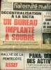 Fraternité Matin n°5579, 26 mai 1983 : Décentralisation à la SICTA : un bureau implanté à Soubré, par P. M. Abiali - Journées portes ouvertes sur ...