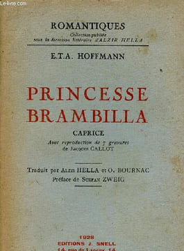 "Princesse Brambilla. Caprice. Avec reproduction de 7 gravures de Jacques Callot (Collection ""Romantiques"")". Hoffmann E.T.A